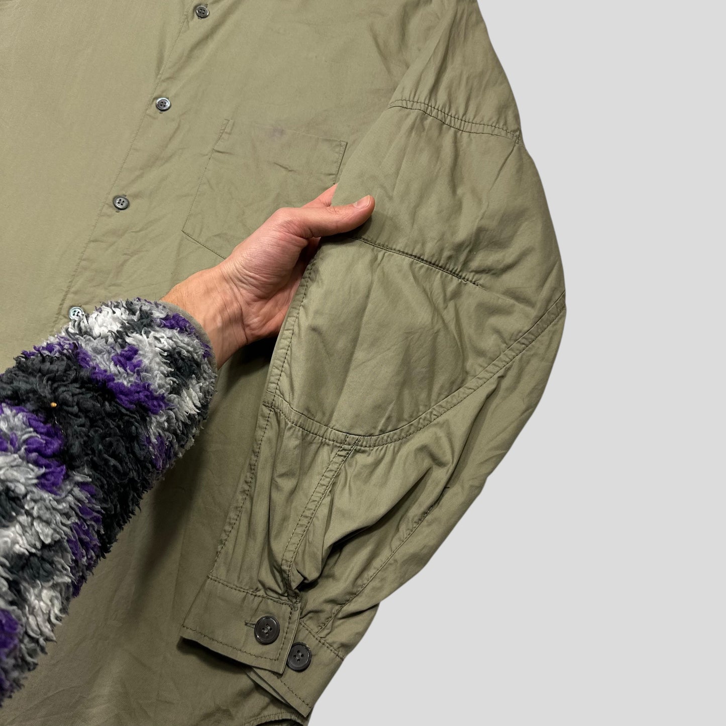 Comme Des Garçons SHIRT 00’s Moto Detailed Elbow Pad Shirt - S/M | Default Title, Khaki