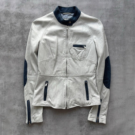ARMANI LEATHER JACKET | O/S, White