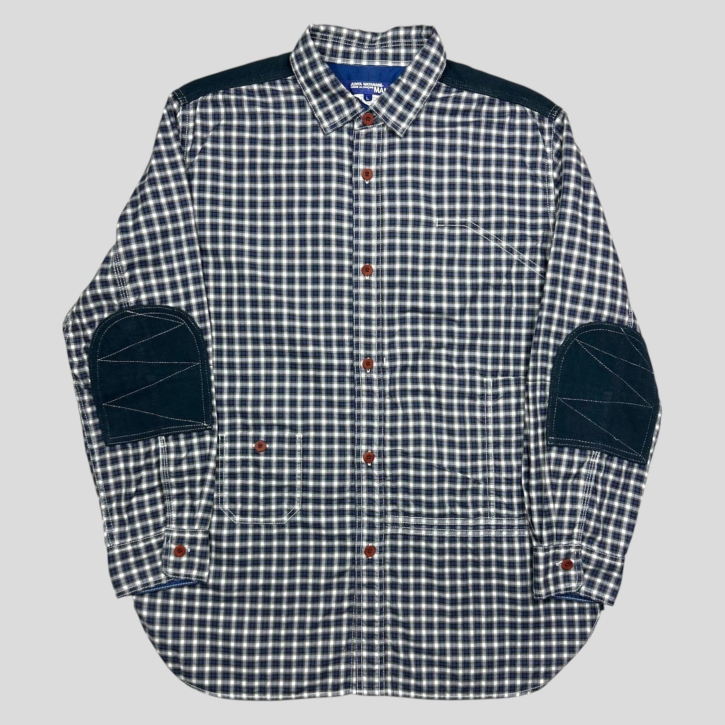 Junya Watanabe MAN 2019 Shadow Plaid Cargo Shirt - M/L