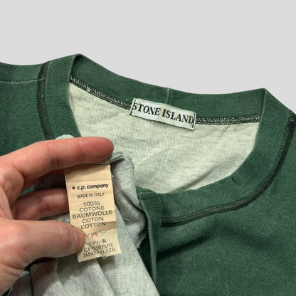 Stone Island 1989 Marina Stripe Washed Green Logo T-shirt - M (L)