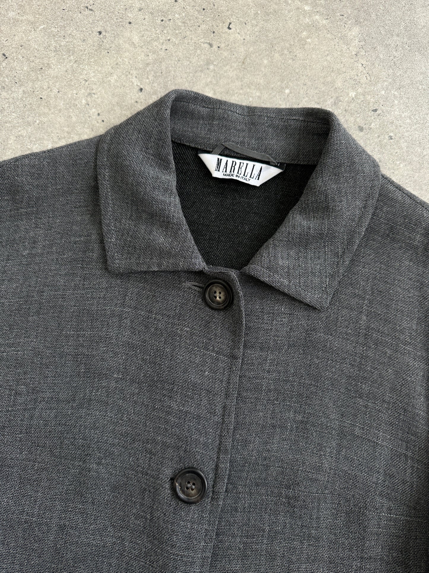 Marella Minimal Wool Lightweight Jacket - L