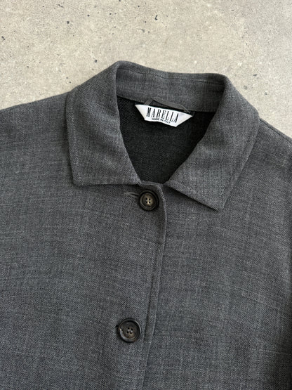 Marella Minimal Wool Lightweight Jacket - L