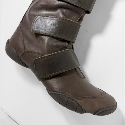 Marithé + François Girbaud Leather Strap Boots (2000s)