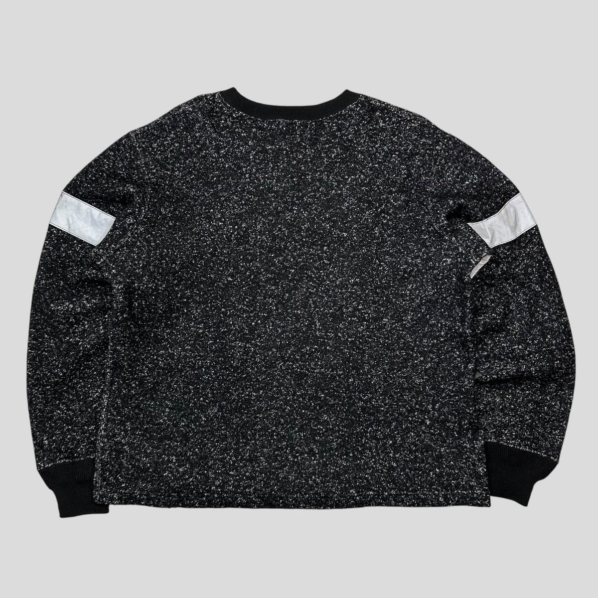 Junya Watanabe MEN 2018 Speckled 3M Reflective Panelled Knit - L (M) | Medium, Grey