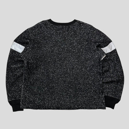 Junya Watanabe MEN 2018 Speckled 3M Reflective Panelled Knit - L (M) | Medium, Grey