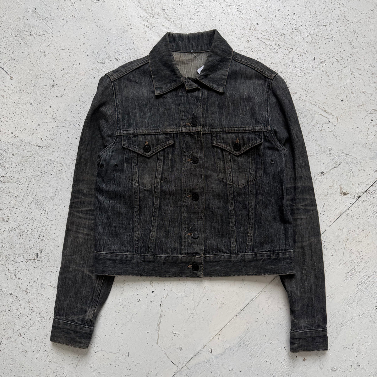 2000s gucci by tom ford denim jacket | O/S, Red