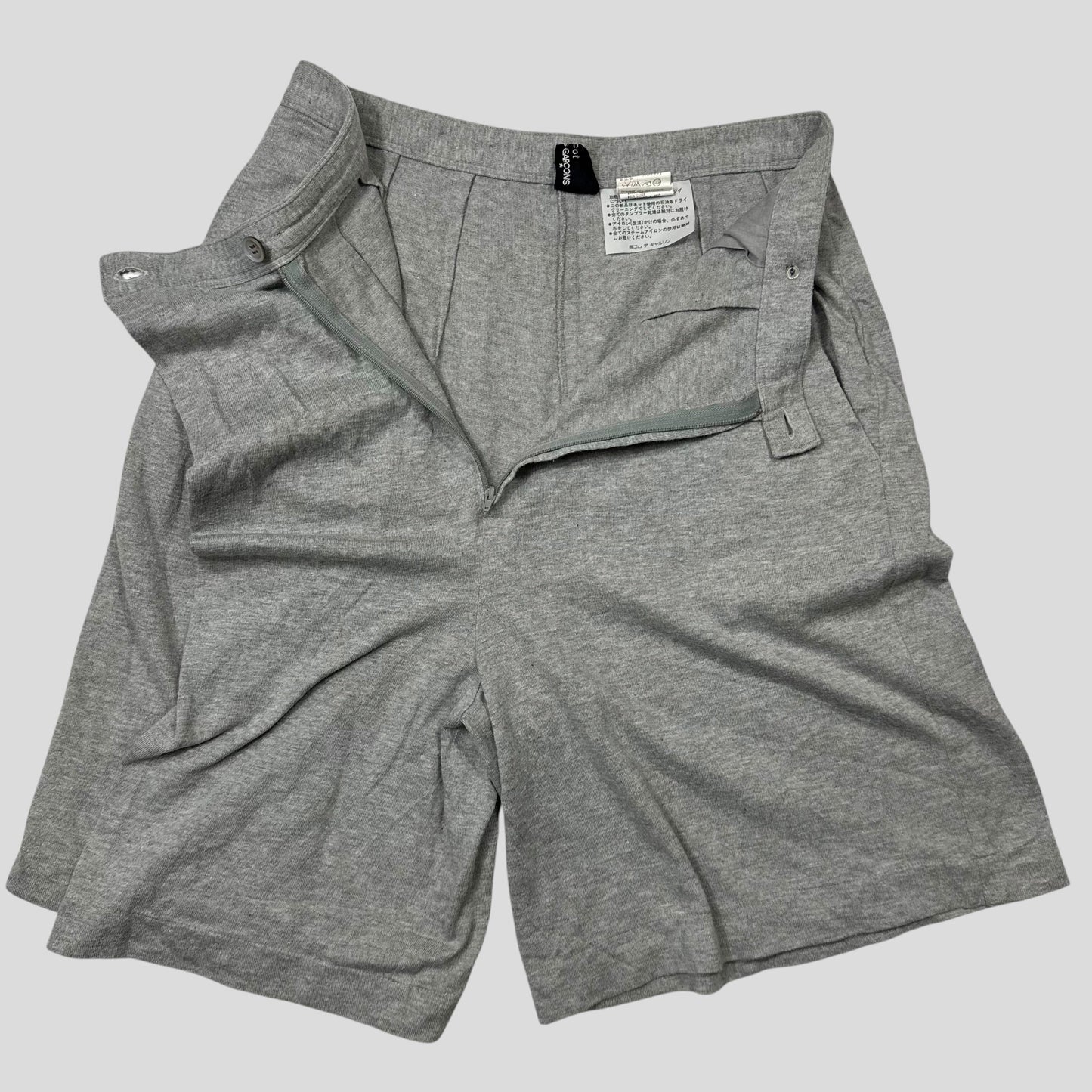 Comme Des Garçons Tricot 1992 Grey Cotton Asymmetric Toggle Skirt - M | Default Title, Grey