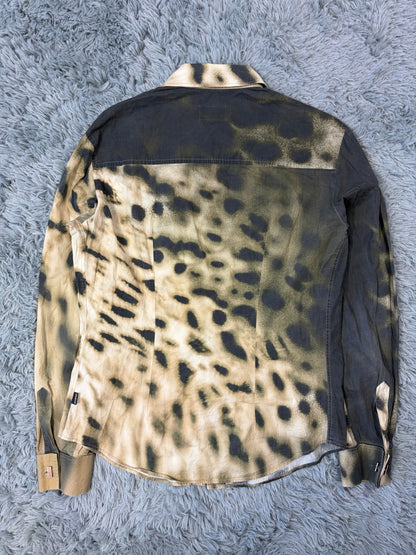 Just Cavalli 00’s Split Gradient Leopard Print Shirt - IT50 | O/S, Gradient Leopard Print