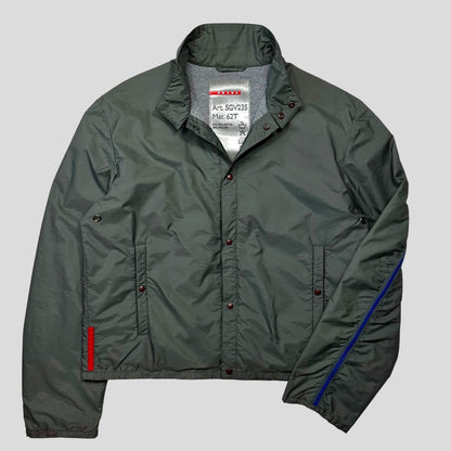 Prada Sport SS00 Gel Seam Nylon Cropped Jacket - IT50 (M) | Olive
