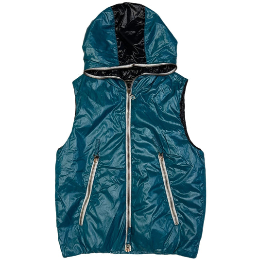 Duvetica Hooded Puffer Gilet In Blue ( S )