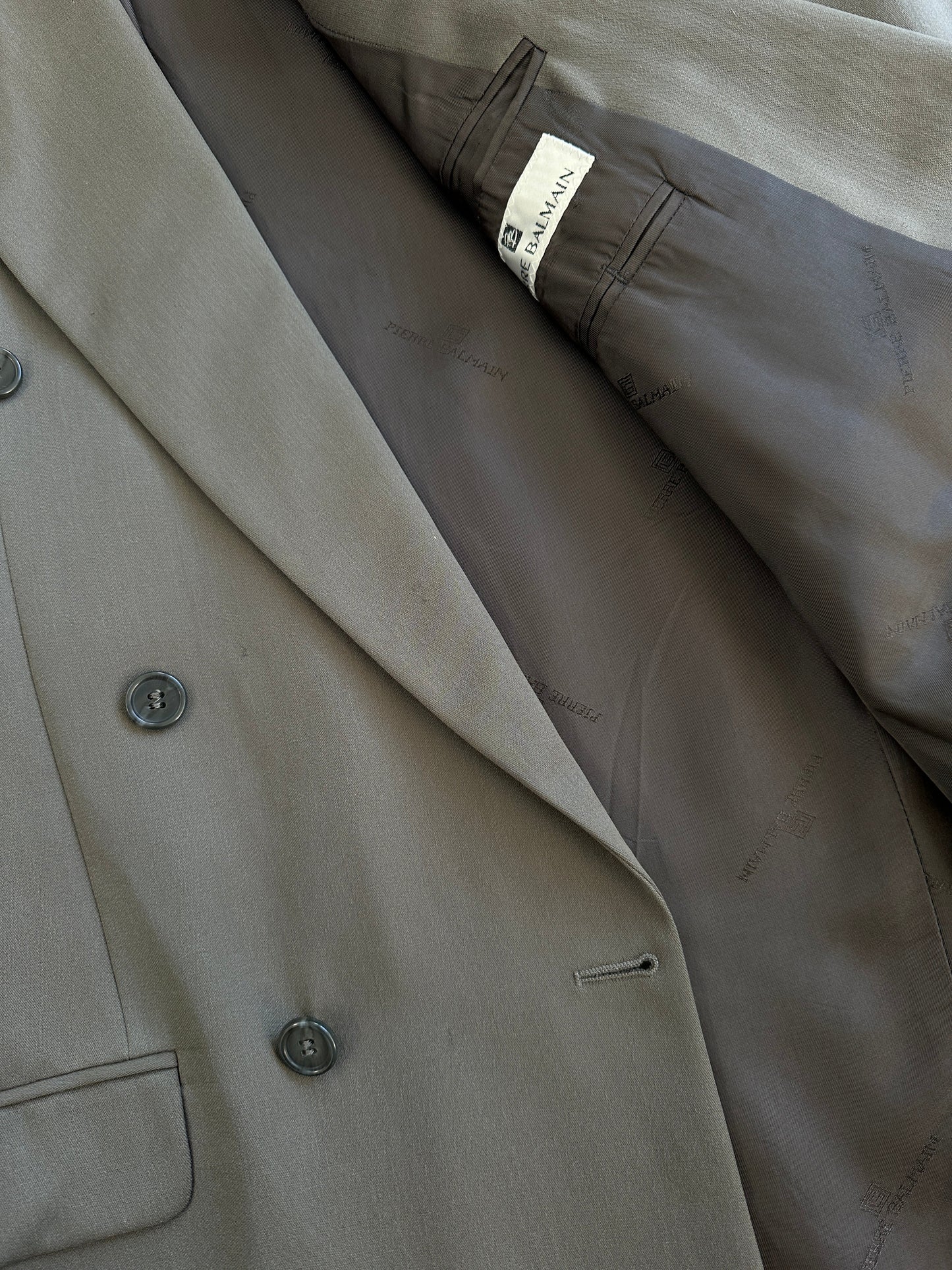 Pierre Balmain 1990s Wool Double Breasted Suit - 38L/W30