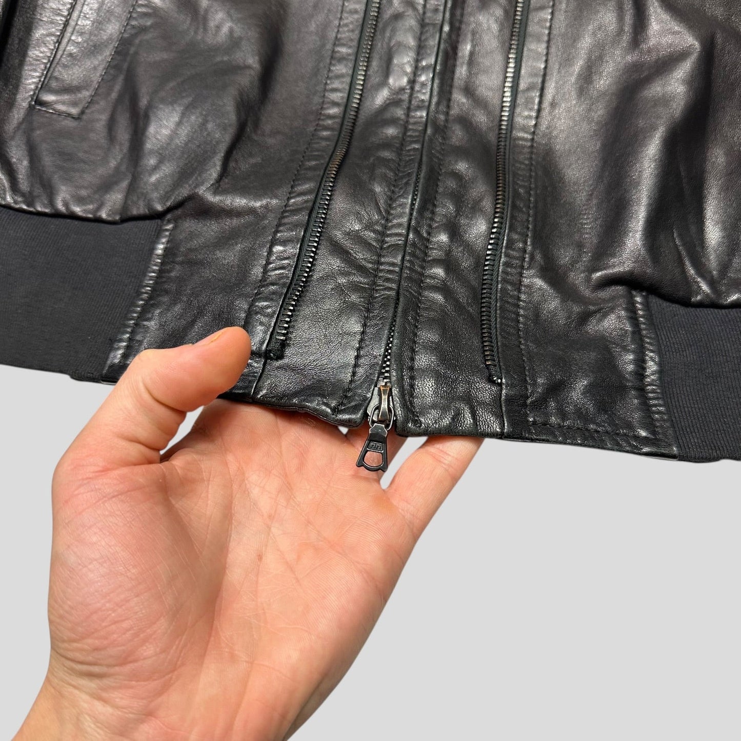 Neil Barrett 00’s Multi Zip Detailed Leather Flight Jacket - M | Default Title, Multicoloured
