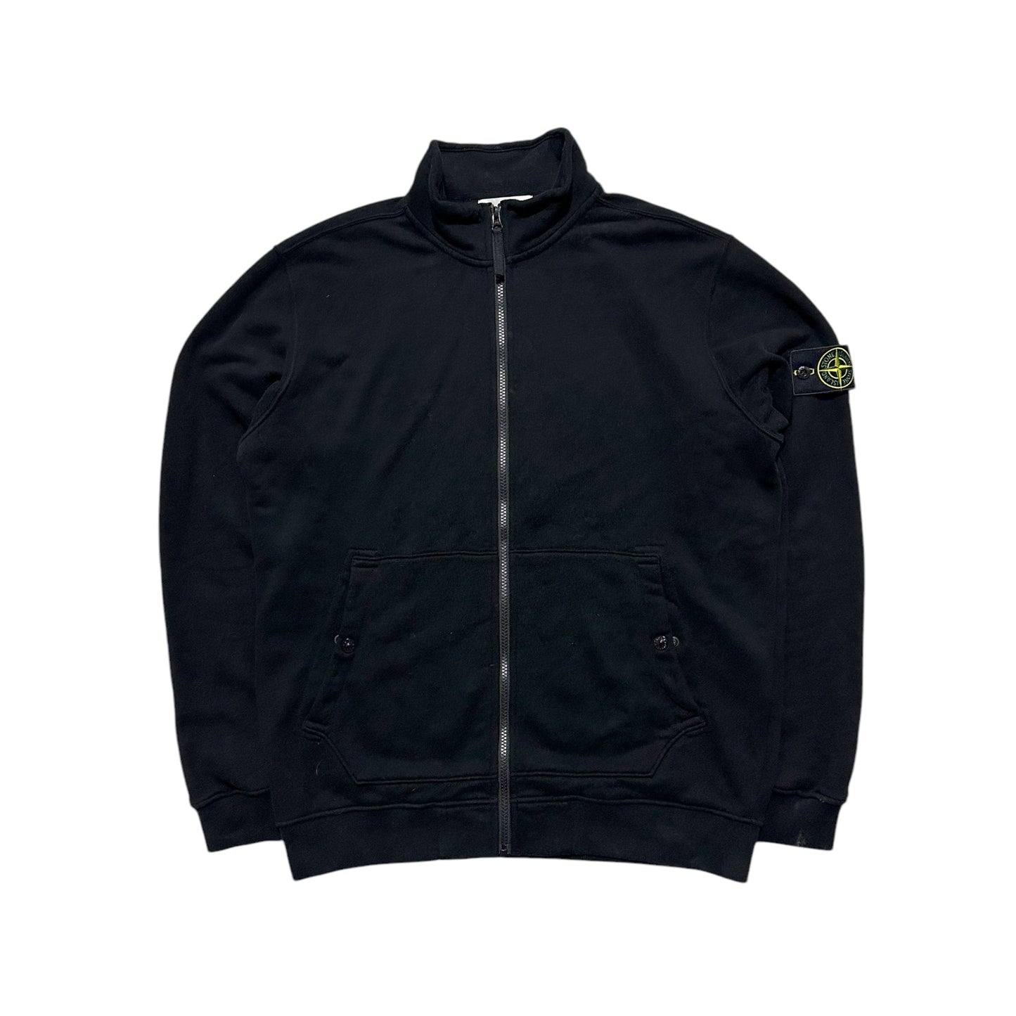 Stone Island Zip Up Thick Cotton Double Pocket Jumper