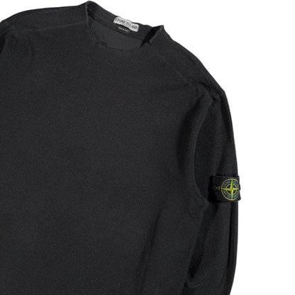 Stone Island 2005 Ribbed Knit Jumper XL | XL, Black