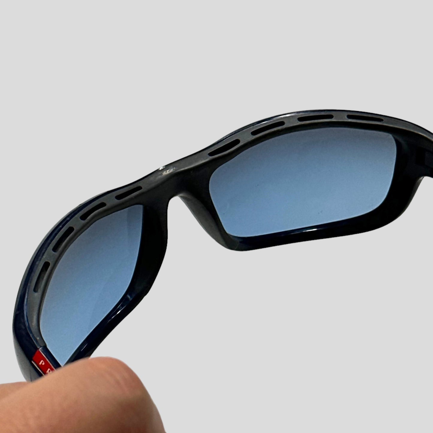 Prada Sport Wraparound Blue Sunglasses