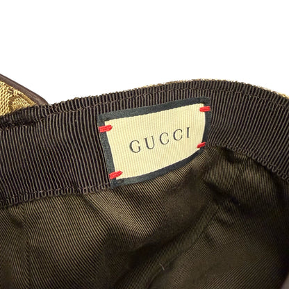 Gucci Monogram Cap In Tan (L) | O/S, Tan
