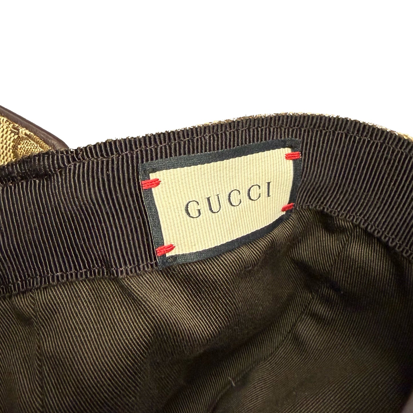 Gucci Monogram Cap In Tan (L)