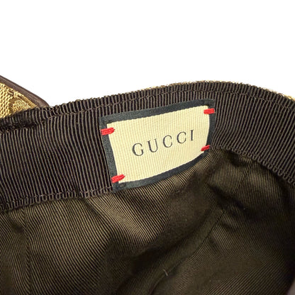 Gucci Monogram Cap In Tan (L)