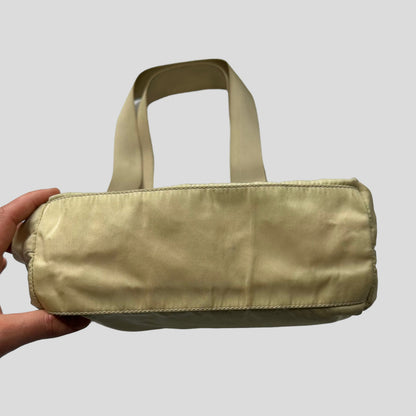 Prada Milano 00’s Nylon Tote Shoulder Bag | O/S, Cream