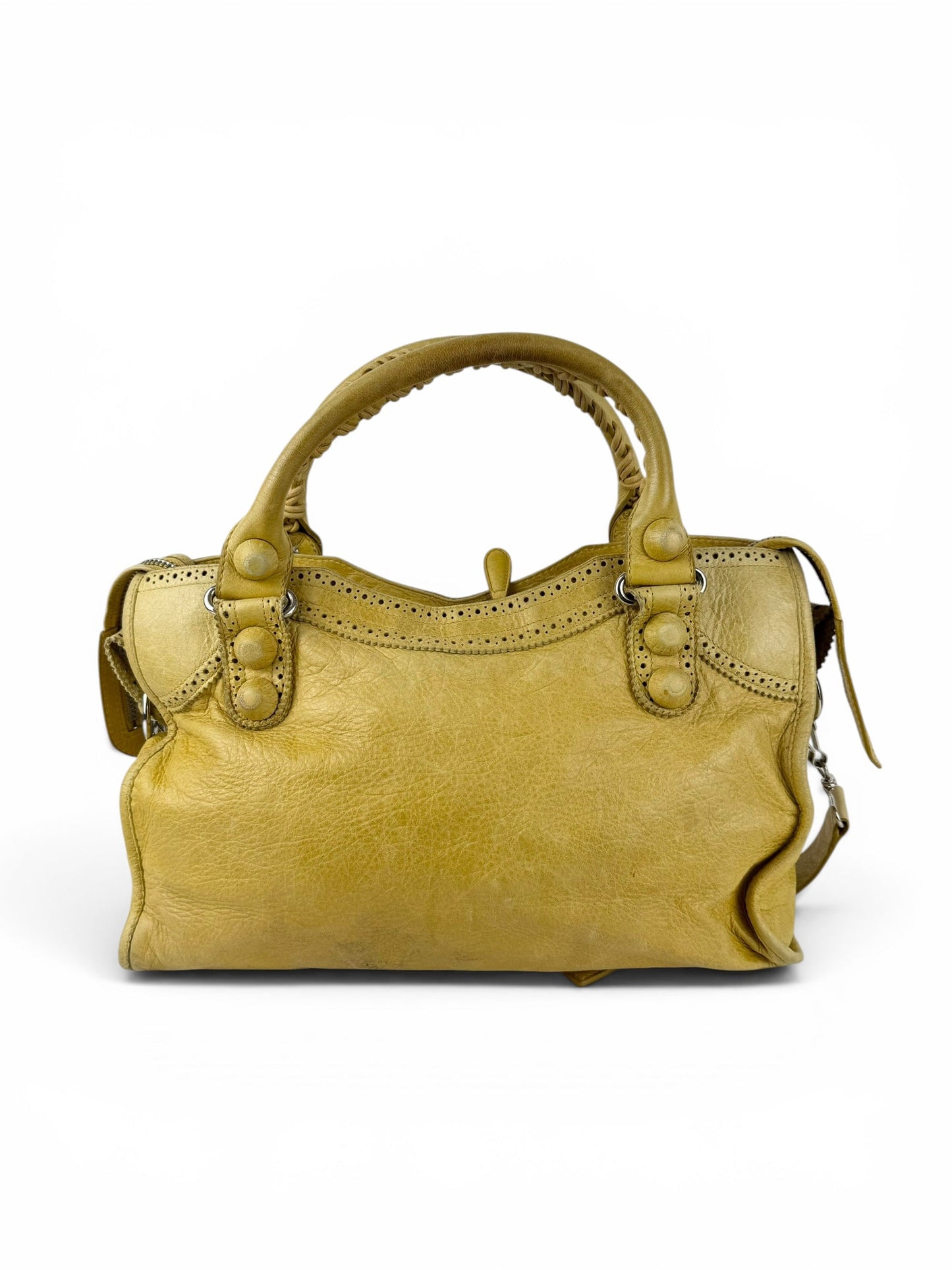 2010 Balenciaga Giant City Punching Hole 2Way Handbag | O/S, Silver