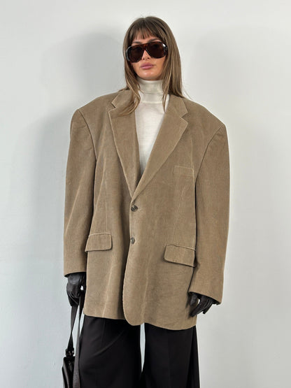 Ralph Lauren Lauren 2000s Corduroy Single Breasted Blazer - 52R/3XL