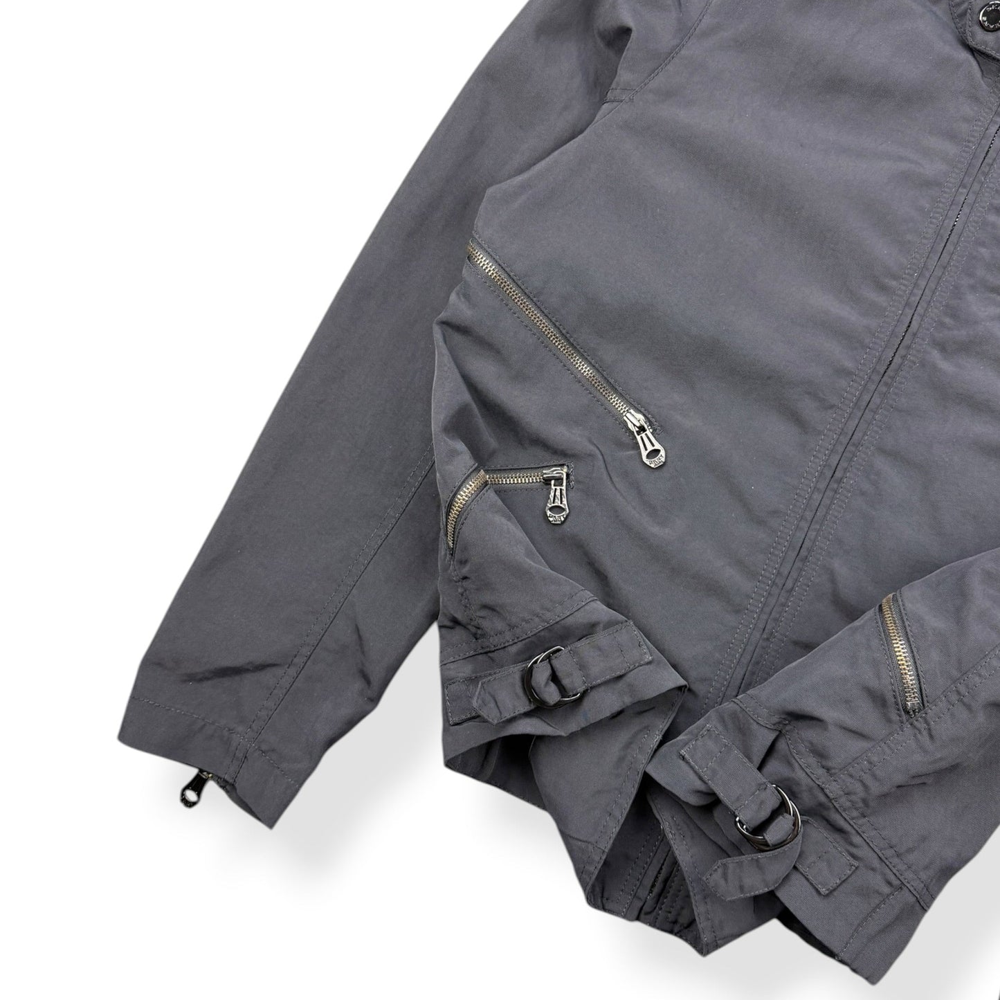 2000's DKNY Multizip Moto Jacket (L) | Default Title, Navy