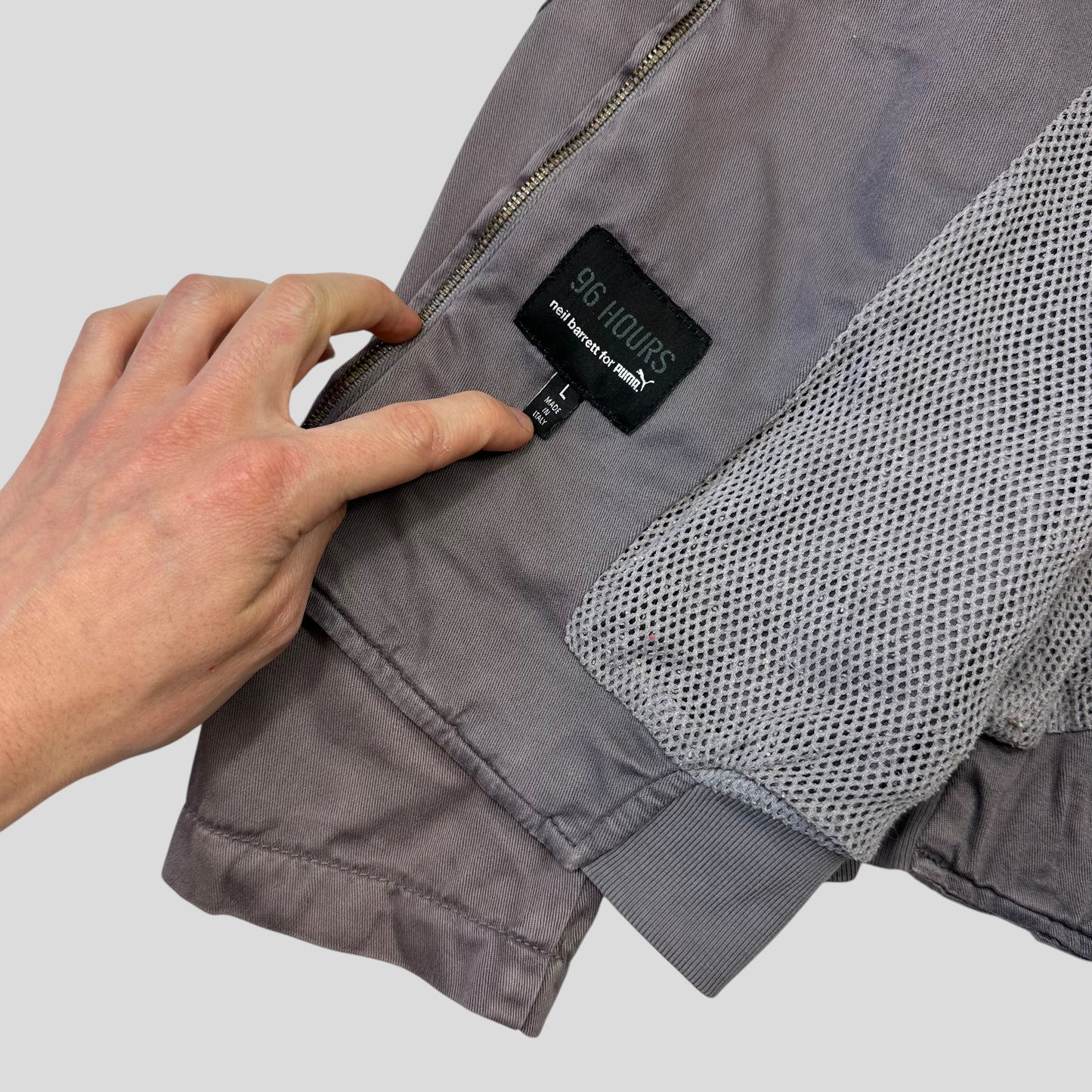 Puma x Neil Barrett 96 Hours Dusty Purple Cotton Moto Jacket - S/M | Default Title, Purple