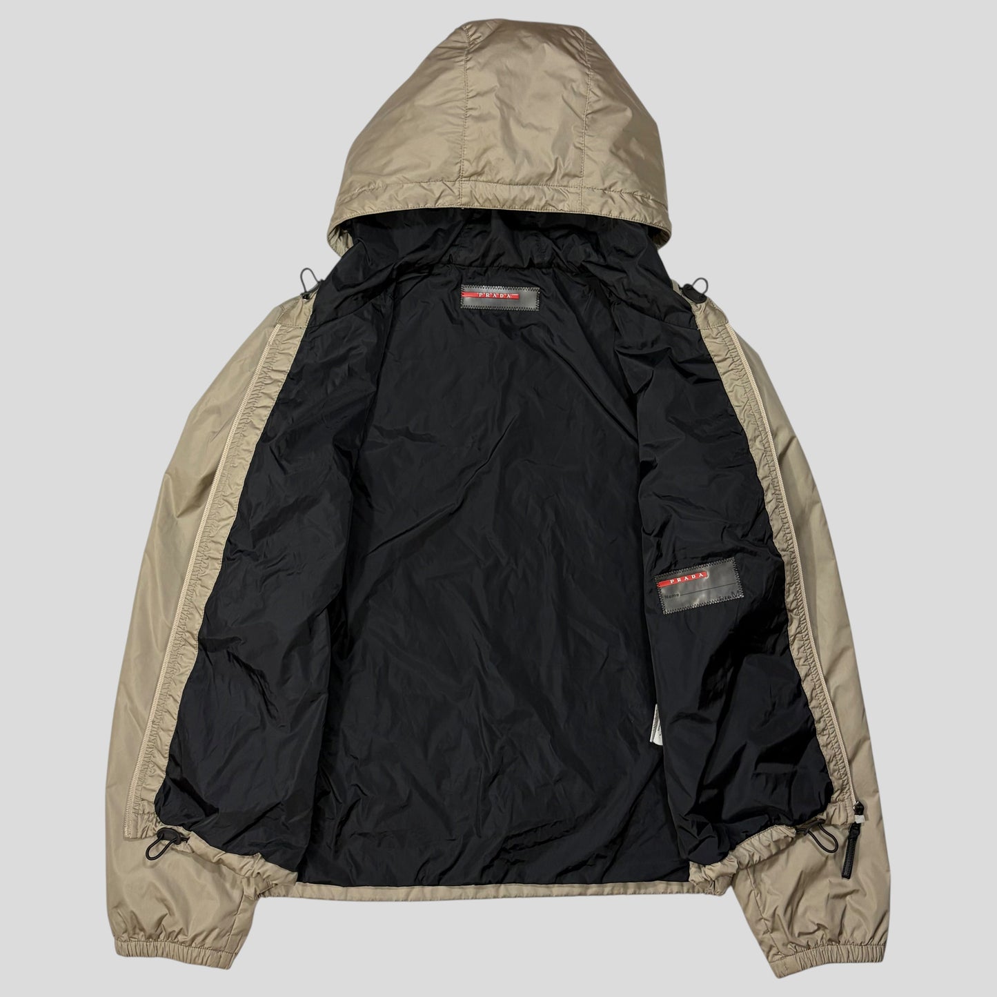 Prada Sport 2007 Black Tab Champagne Nylon Lightly Padded Windbreaker - M | Default Title, Champagne