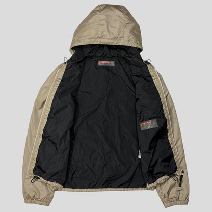 Prada Sport 2007 Black Tab Champagne Nylon Lightly Padded Windbreaker - M | Default Title, Champagne