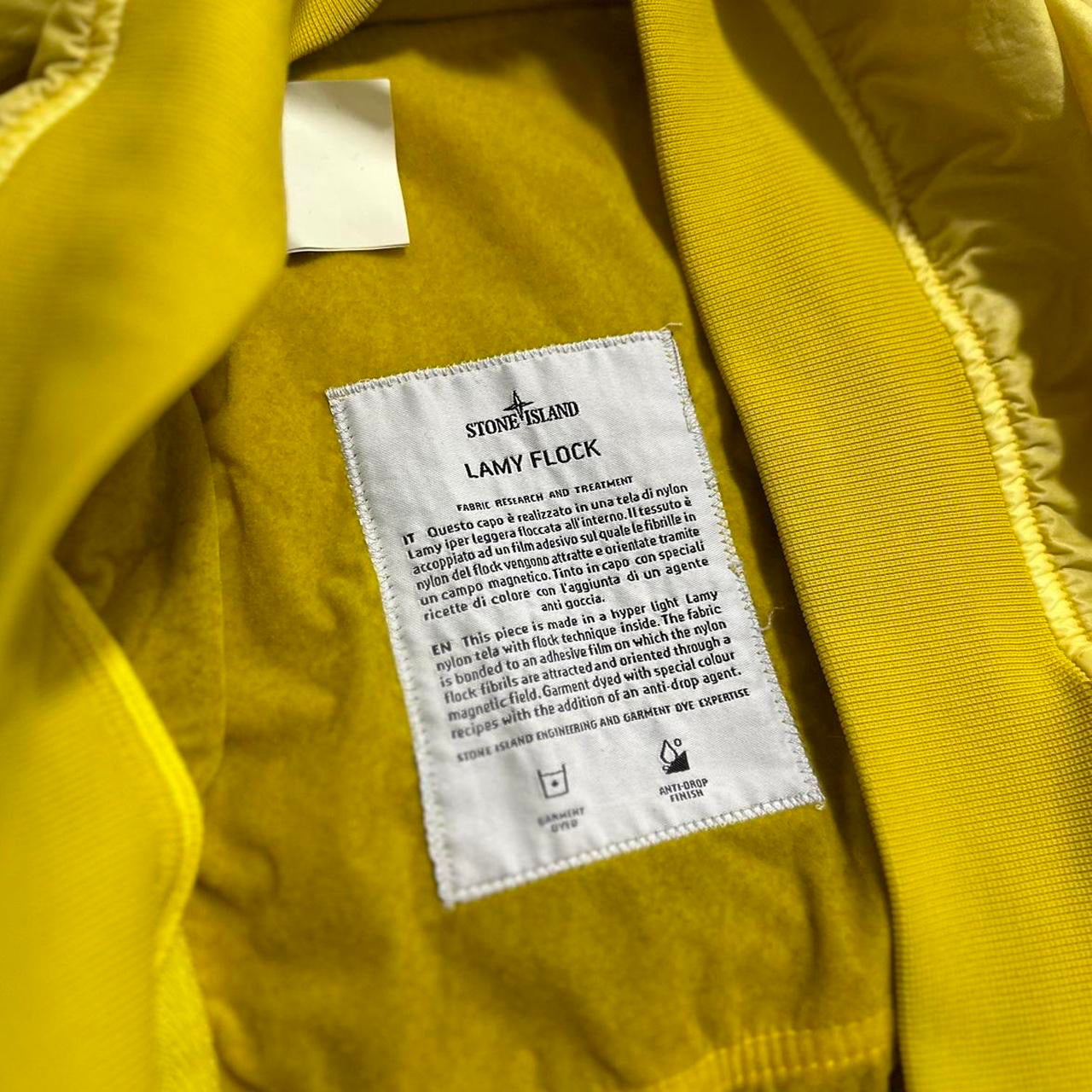 Stone Island Yellow Lamy Flock Jacket