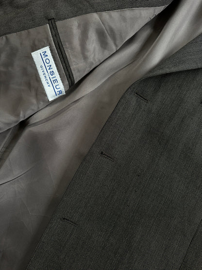 Givenchy Monsieur 90s Pure Wool Single Breasted Blazer - 46R/XXL