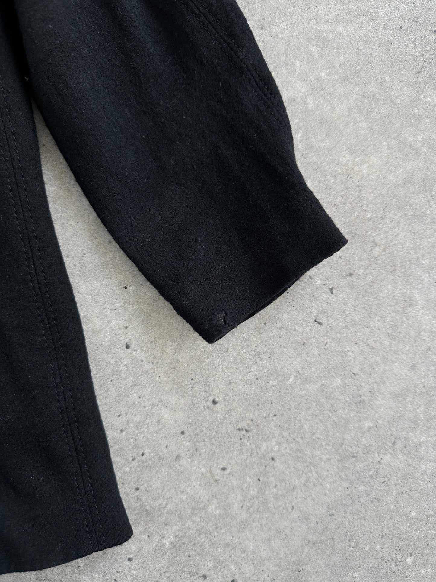 Helmut Lang Asymmetric High Neck Wool Belted Jacket - S