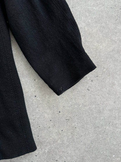 Helmut Lang Asymmetric High Neck Wool Belted Jacket - S