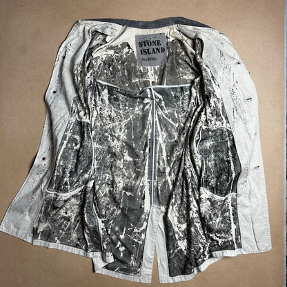 S/S 1985 Light Grey Raso Gommato Marina Rain Coat