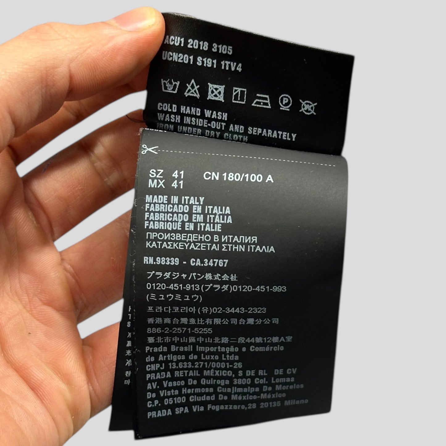 Prada 2018 Rubber Race Logo Sailing Print Shirt - M