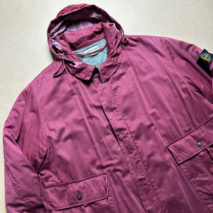 A/W 2001 Burgundy Raso Gommato Dual Layer parka