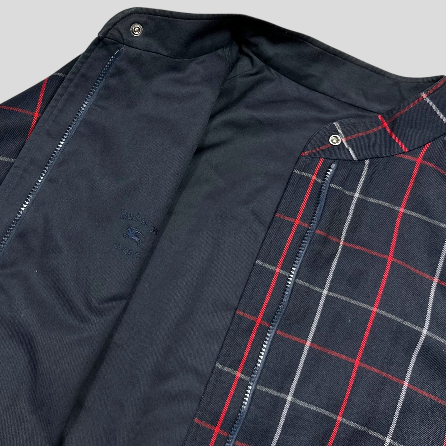 Burberry Sport 90’s Nova Check Wool & Cotton Reversible Harrington Jacket - L