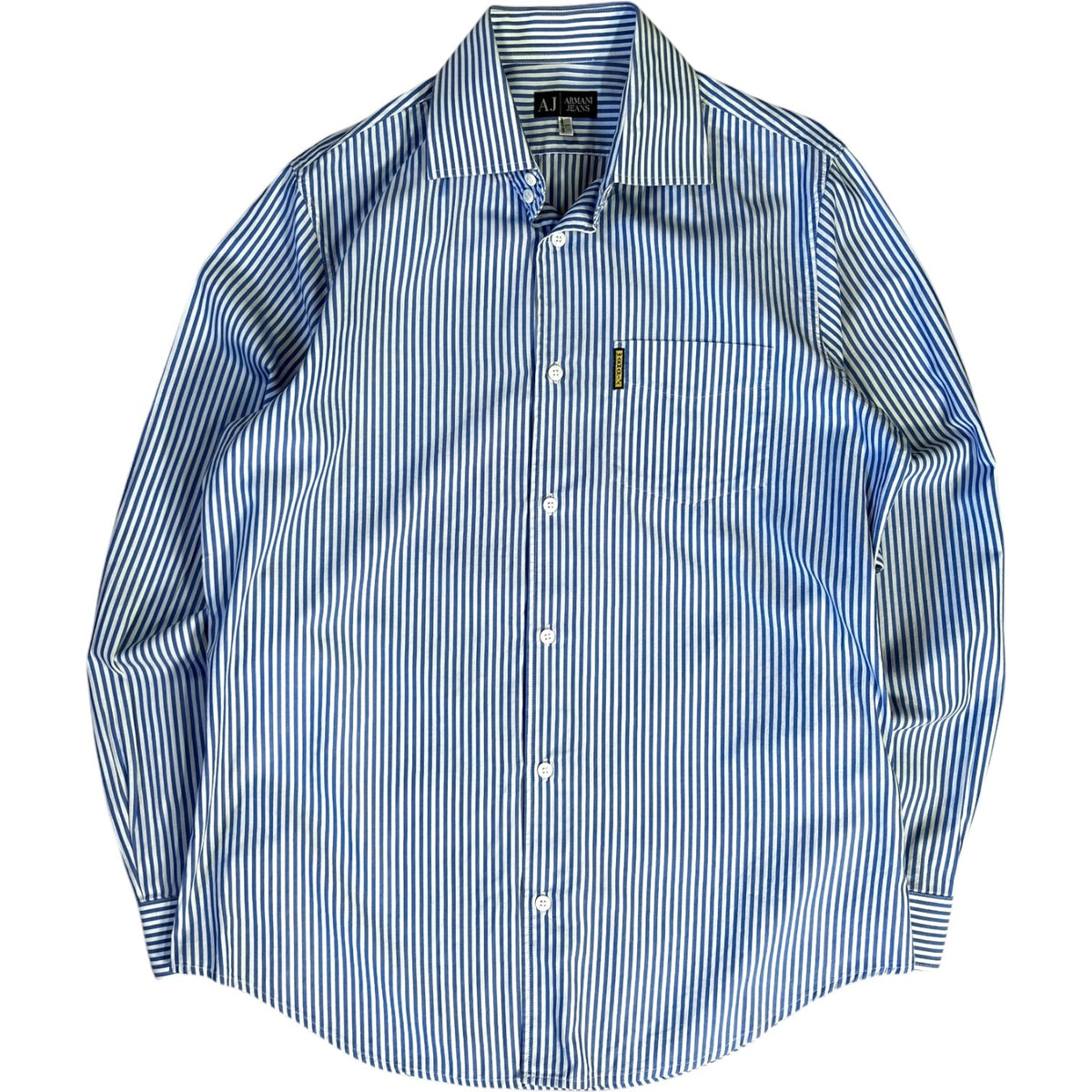 Armani Jeans 00’s Striped Longsleeve Shirt L | Large, Blue