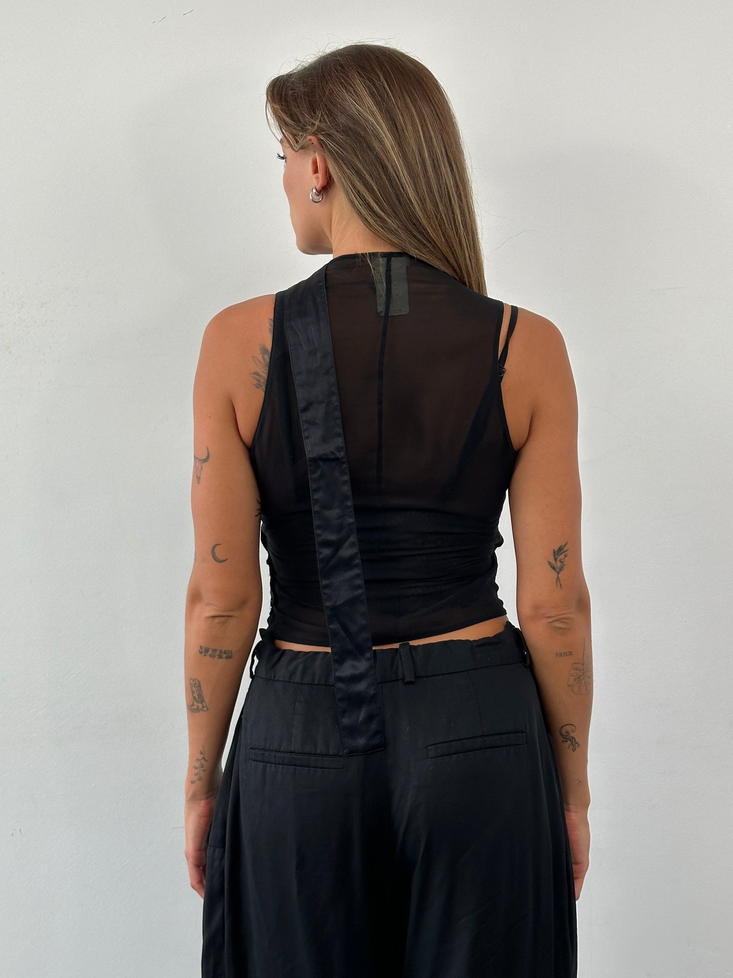 Emporio Armani 2003 Silk Sheer Scarf Top - S