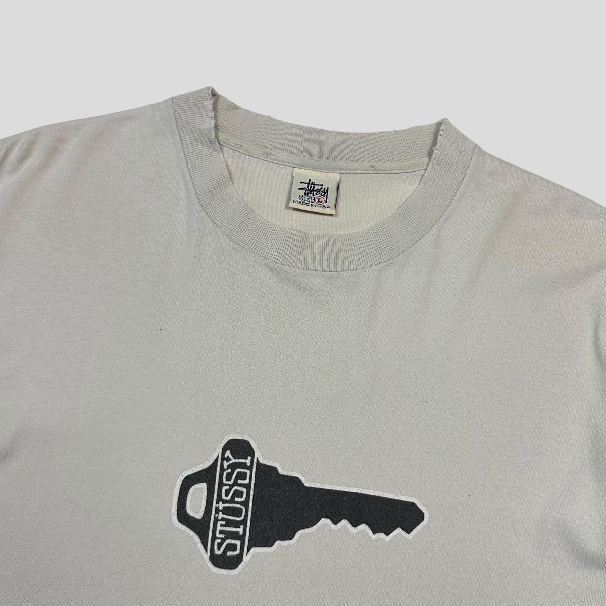 Stussy early 90’s Knowledge is Key T-shirt - L | Grey