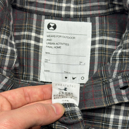 Final Home AW08 Grey Nova Check Pocket Logo Shirt - S