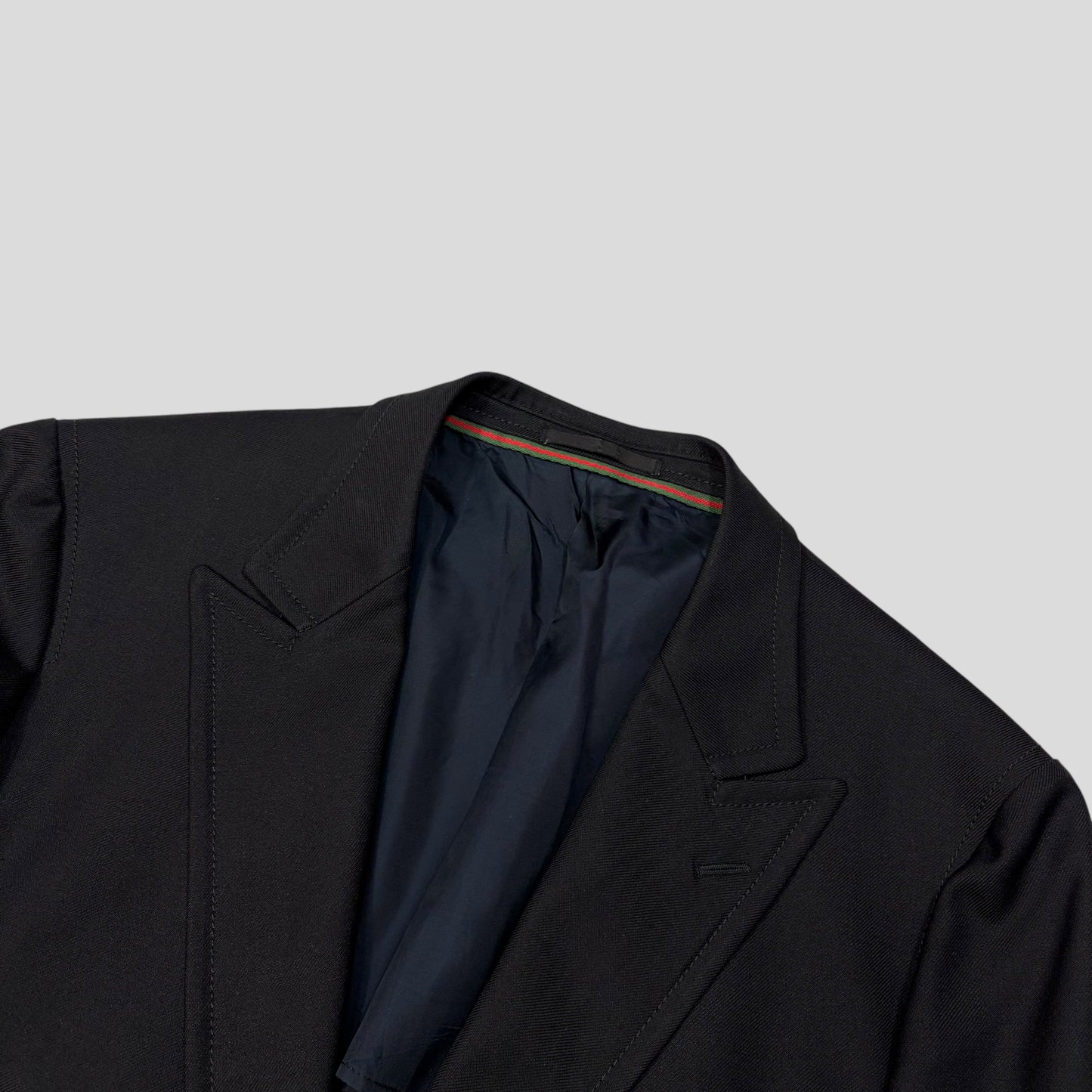 Gucci by Tom Ford 00’s Crest Button Wool Dinner Jacket - IT54 | Default Title, Black