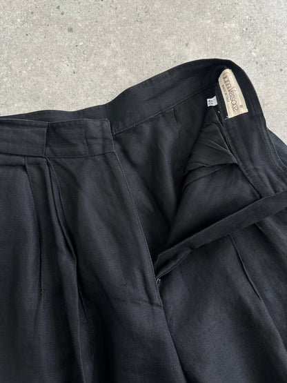 Gianni Versace 1980s Linen High Waisted Trousers - W24