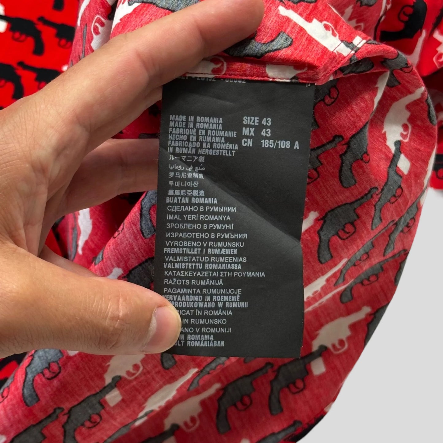 Prada Milano 2014 Revolver Gun Logo Shirt - M/L