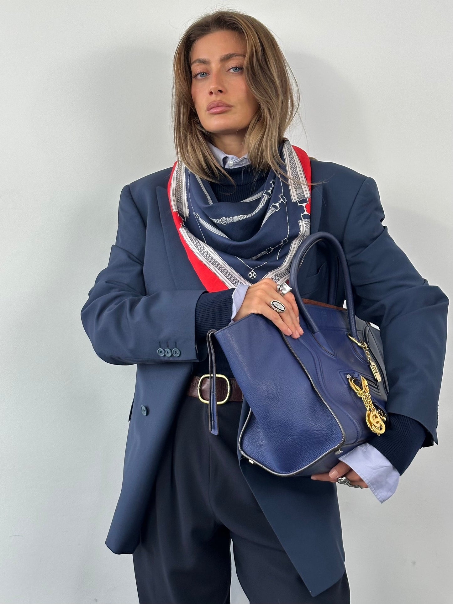 Giorgio Armani 1990s Pure Wool High Waisted Tapered Trousers - W28