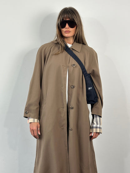 London Fog 1990s Wool Trench Coat - L