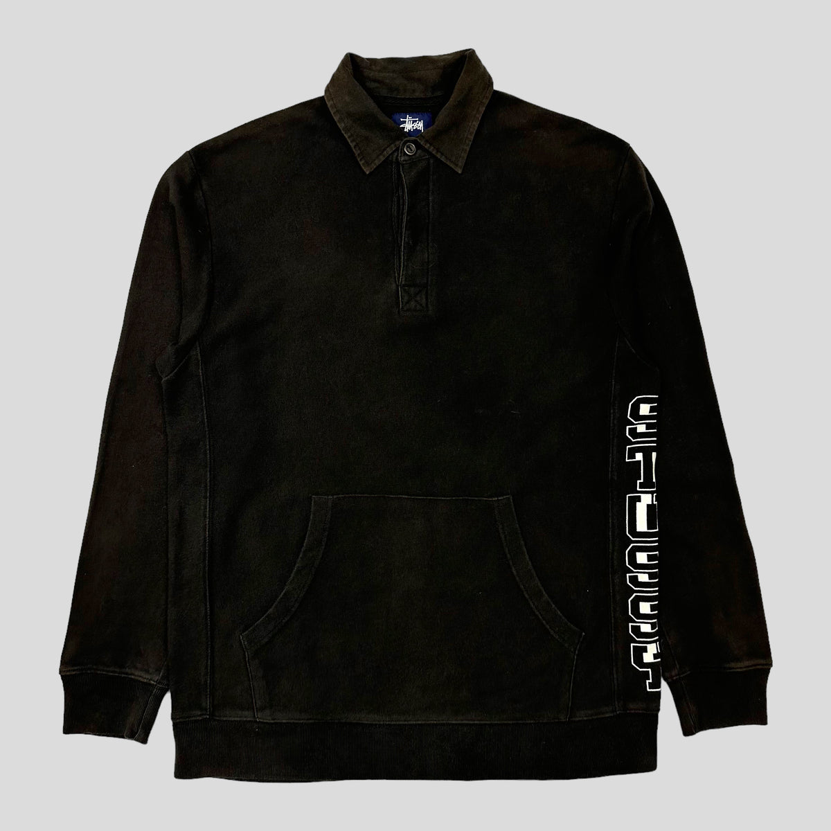 Stussy 90’s Rugby Spellout Jumper - M | Black