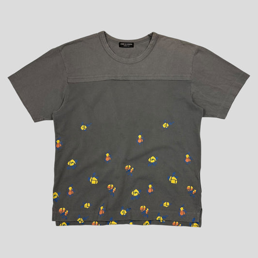 Comme Des Garçons Homme Plus 2001 Geometric Panelled T-shirt - S/M | Default Title, Grey