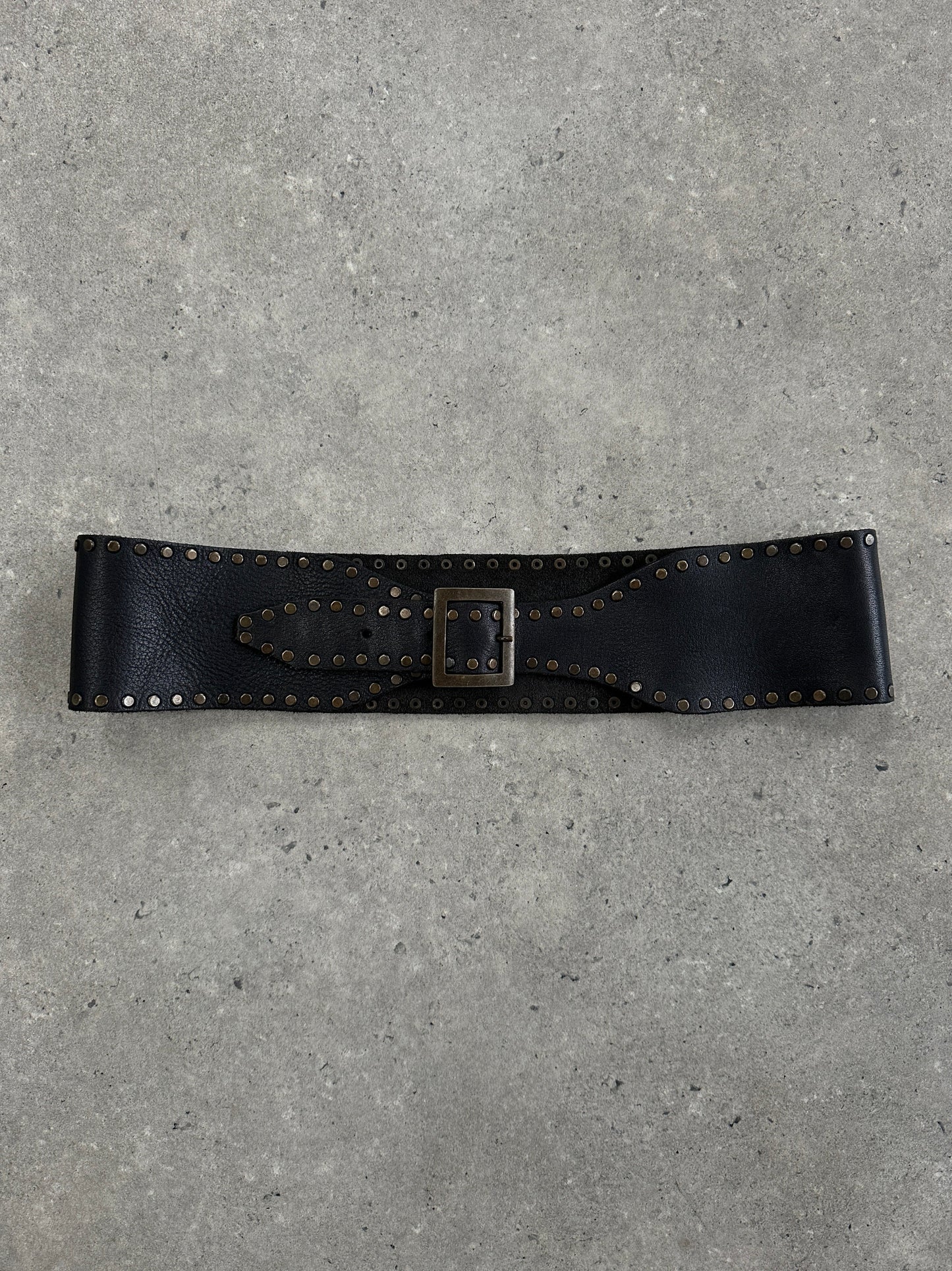 Vintage 1980s Chunky Studded Leather Belt - W32-34