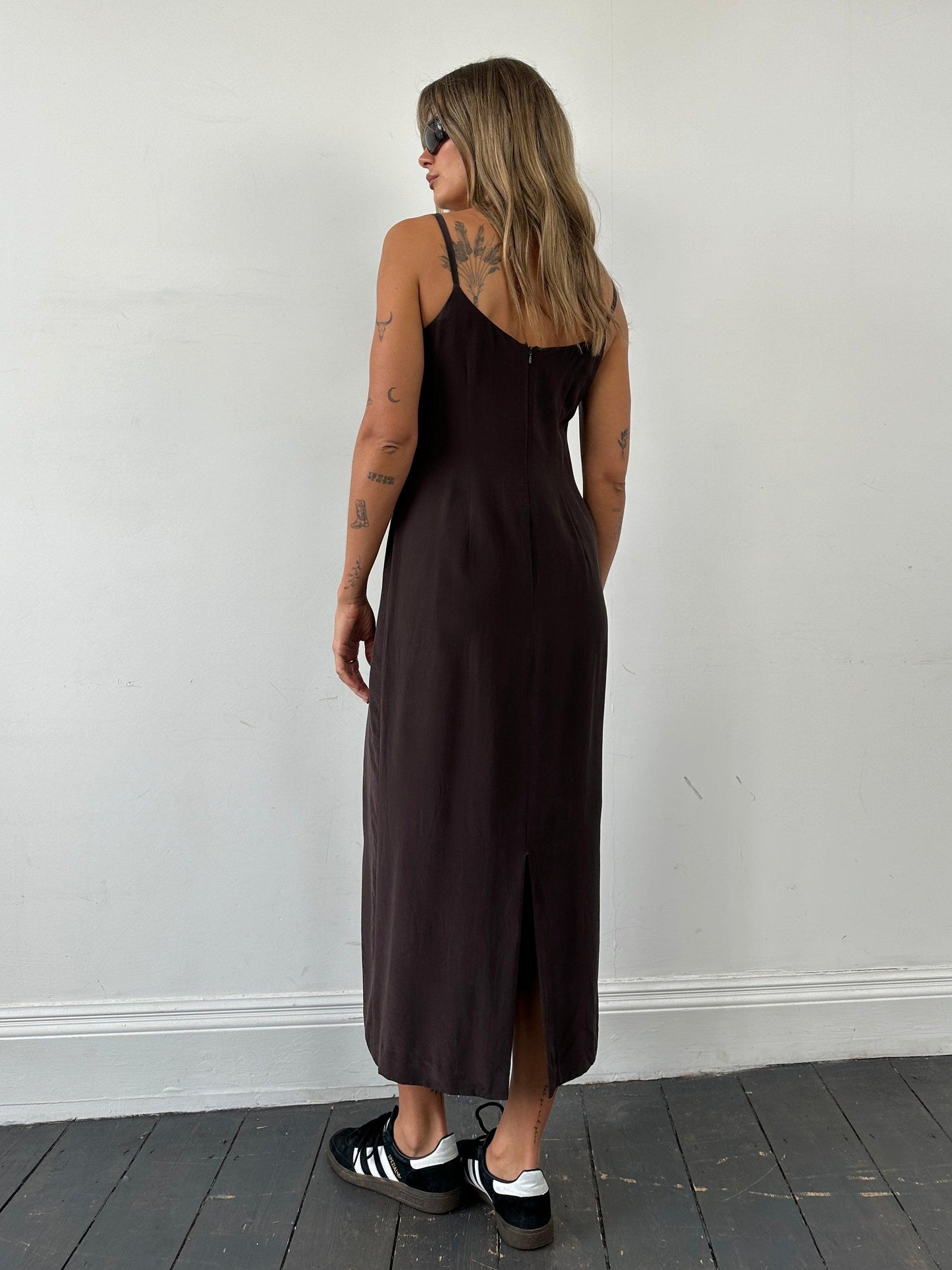 Laura Ashley Pure Silk Floor Length Slip Dress - M - Known Source